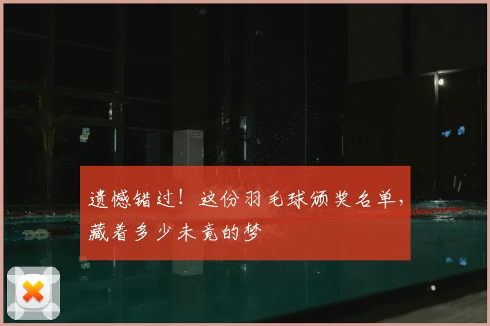 遗憾错过！这份羽毛球颁奖名单，藏着多少未竟的梦