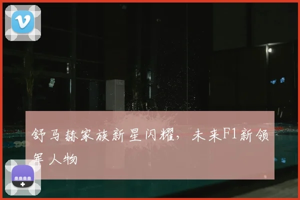 舒马赫家族新星闪耀，未来F1新领军人物